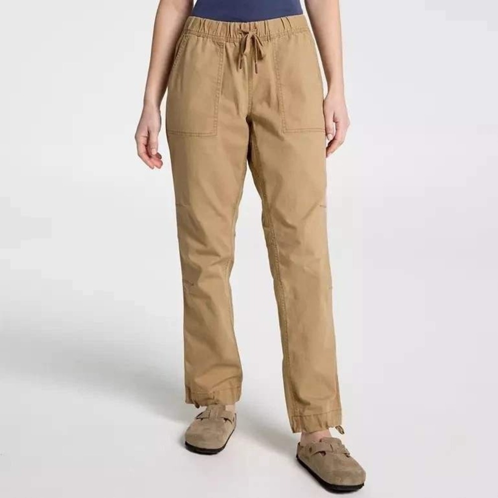 Alpine Design Hike Pants Womens Small Tan Khaki Stretch Straight Leg Drawstring